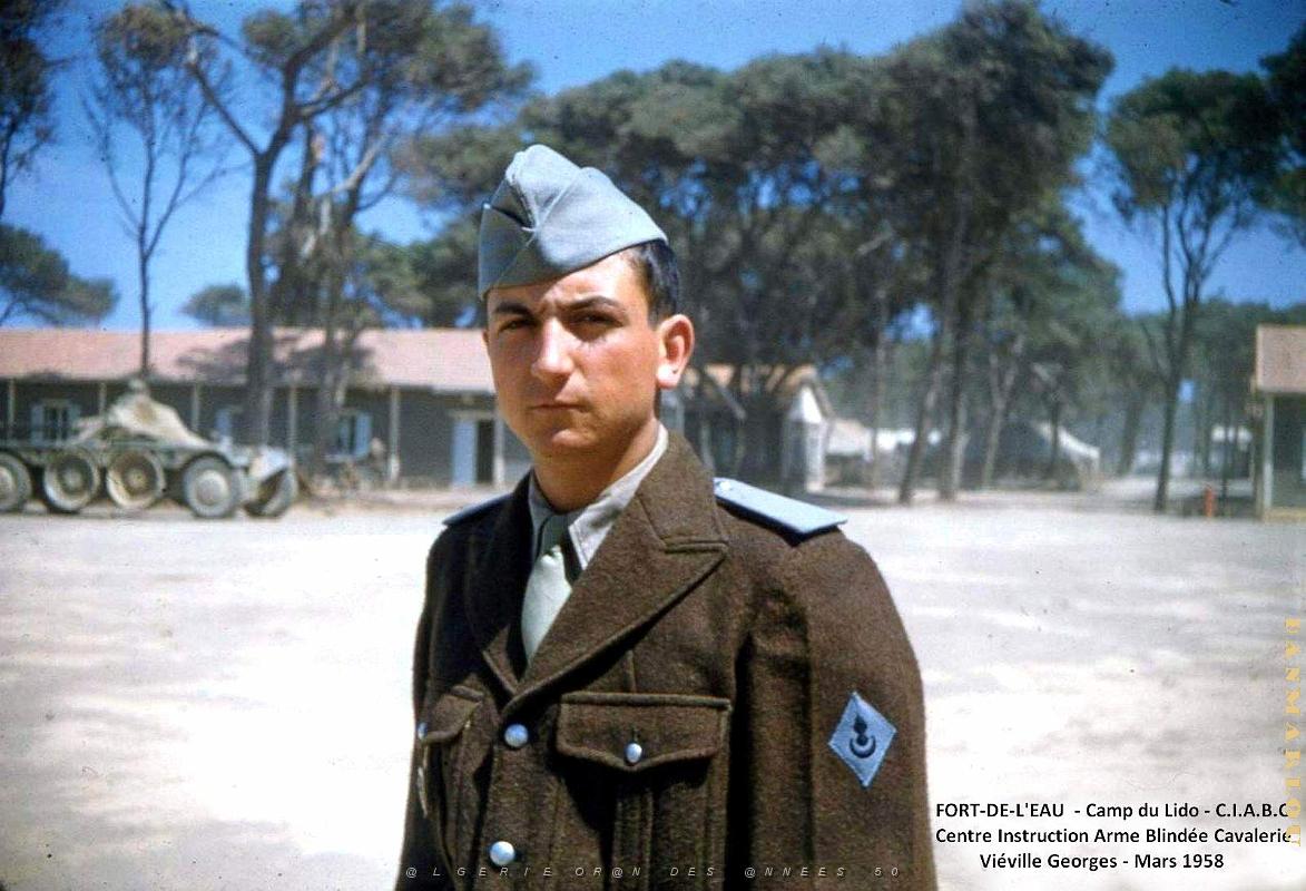 Fort-de-L'eau - Camp du Lido - Centre Instruction de l'Arme Blindee - Mars 1958.jpg